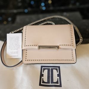 Cross body purse light pink leather new small